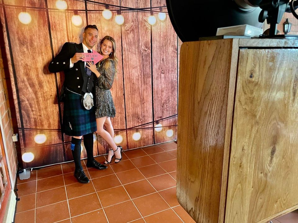 Chad le Clos had a photo at our Photobooths during a Wedding Celebration in KZN Midlands - Photobooth Specialists